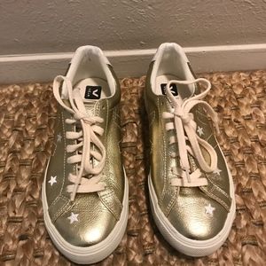 Gold Veja Sneakers